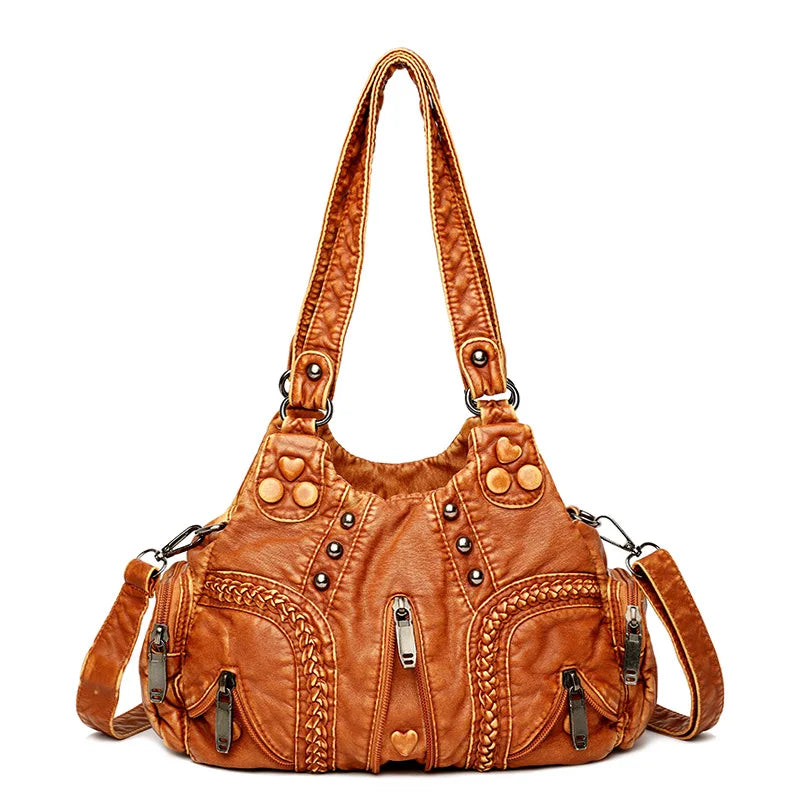 The Daily Essential Hobo – Spacious, Chic, & Organized Leather Shoulder Bag
