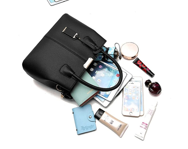 Smaller, structured bags with adjustable, branded straps.