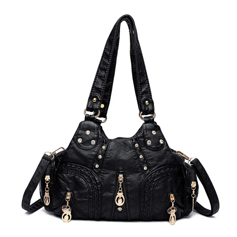 The Daily Essential Hobo – Spacious, Chic, & Organized Leather Shoulder Bag