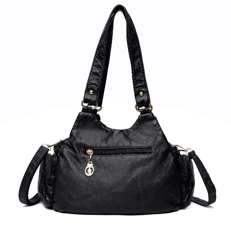 The Daily Essential Hobo – Spacious, Chic, & Organized Leather Shoulder Bag