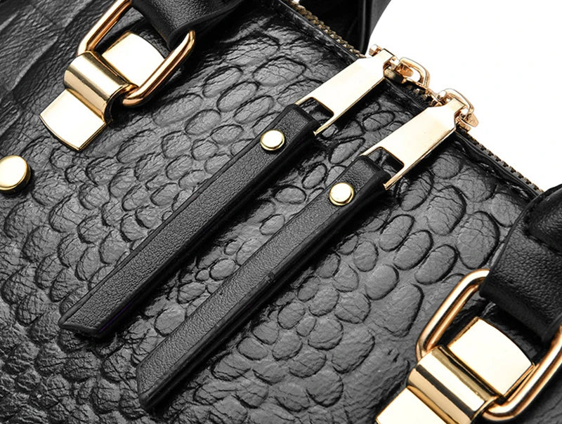 The Luxe Croc-Tassel Handbag – Sophisticated Winter Luxury Elegant Top-Handle & Crossbody