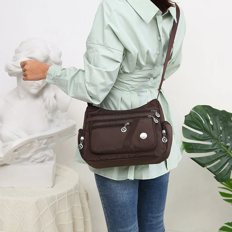 Signature Travel Essential – Lightweight Waterproof Nylon Shoulder Bag