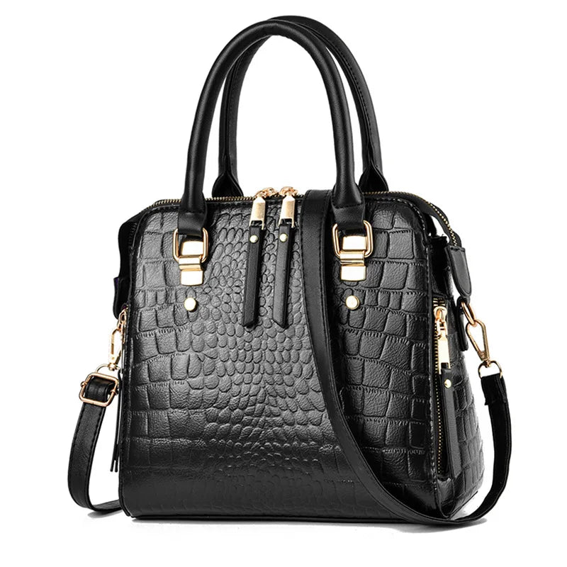 The Luxe Croc-Tassel Handbag – Sophisticated Winter Luxury Elegant Top-Handle & Crossbody