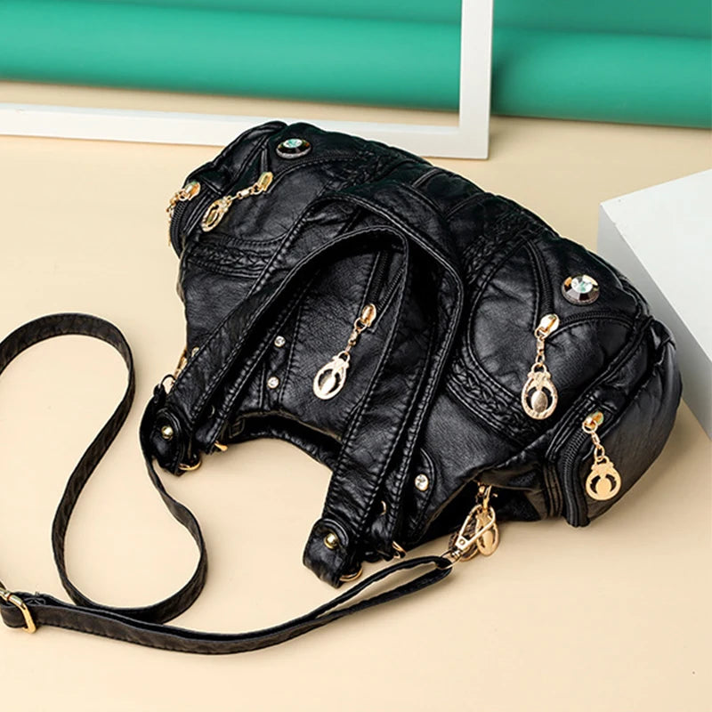 The Daily Essential Hobo – Spacious, Chic, & Organized Leather Shoulder Bag