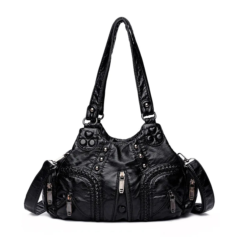 The Daily Essential Hobo – Spacious, Chic, & Organized Leather Shoulder Bag