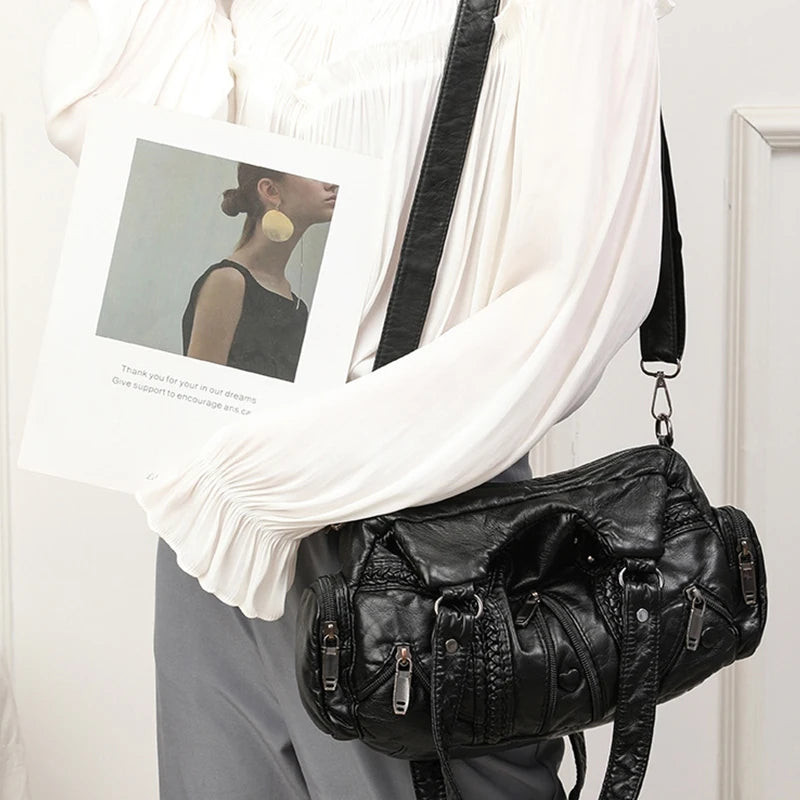 The Daily Essential Hobo – Spacious, Chic, & Organized Leather Shoulder Bag