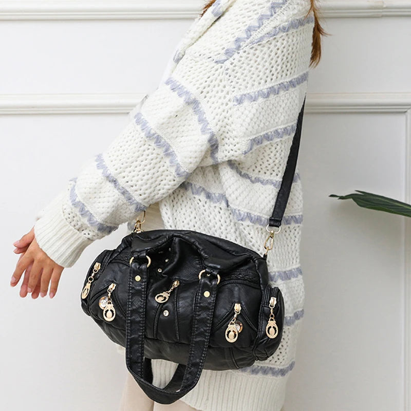 The Daily Essential Hobo – Spacious, Chic, & Organized Leather Shoulder Bag