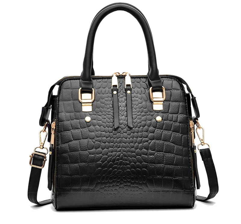The Luxe Croc-Tassel Handbag – Sophisticated Winter Luxury Elegant Top-Handle & Crossbody