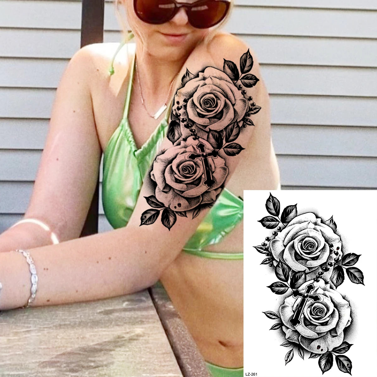 Sexy Waterproof Temporary Tattoo – Floral Mandala, Lotus & Animal Designs for Chest & Underboob