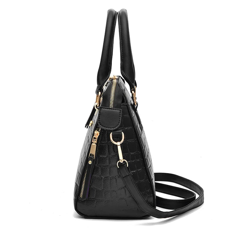 The Luxe Croc-Tassel Handbag – Sophisticated Winter Luxury Elegant Top-Handle & Crossbody