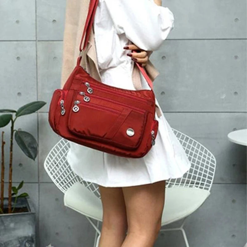 Signature Travel Essential – Lightweight Waterproof Nylon Shoulder Bag