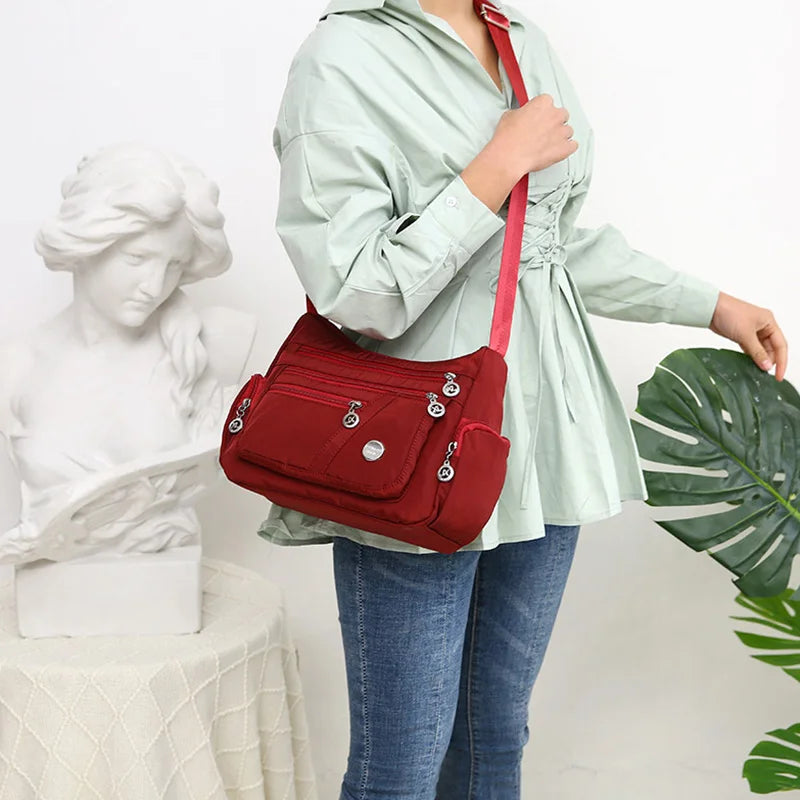 Signature Travel Essential – Lightweight Waterproof Nylon Shoulder Bag