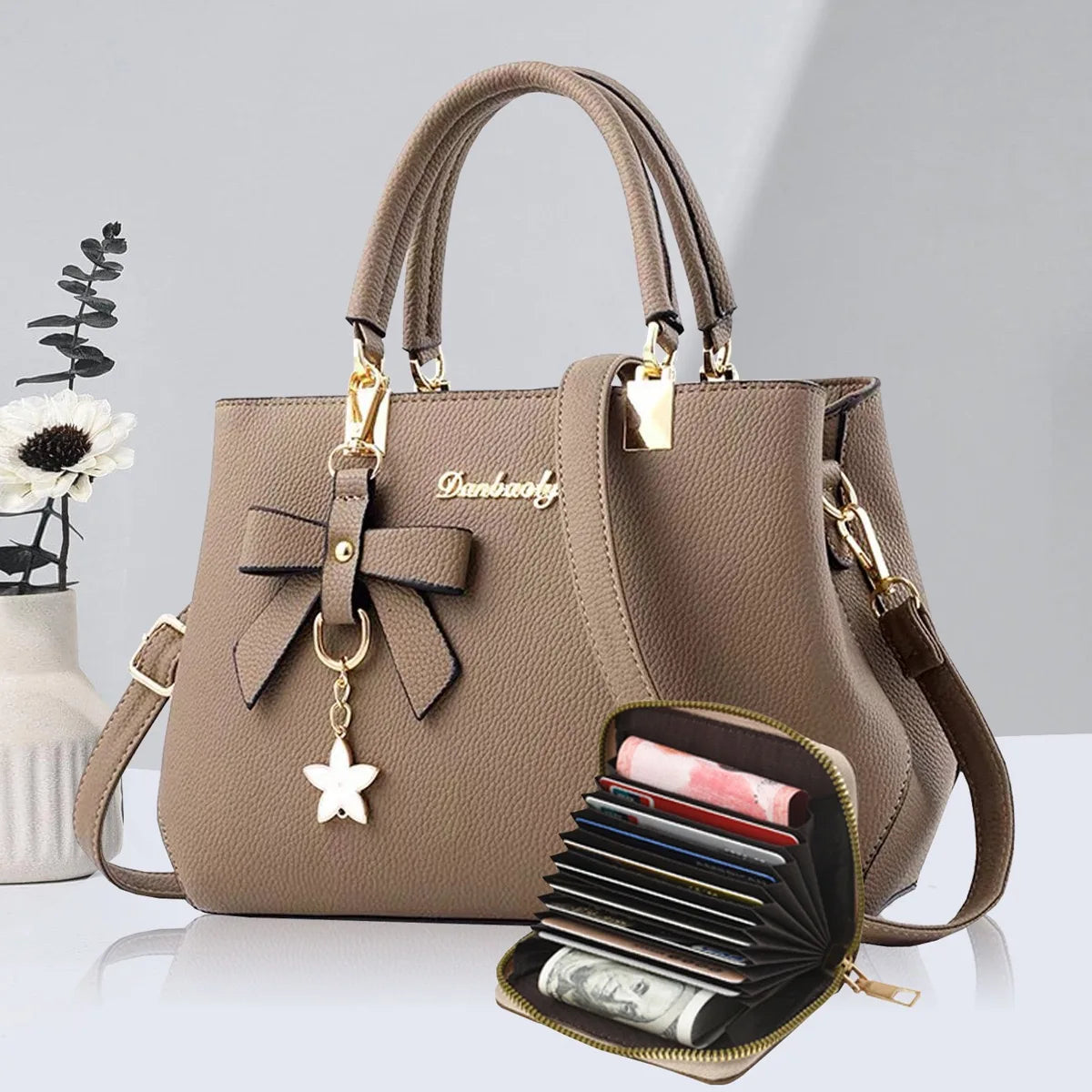 The Sweet Commuter – Korean-Style Bow Handbag & Messenger