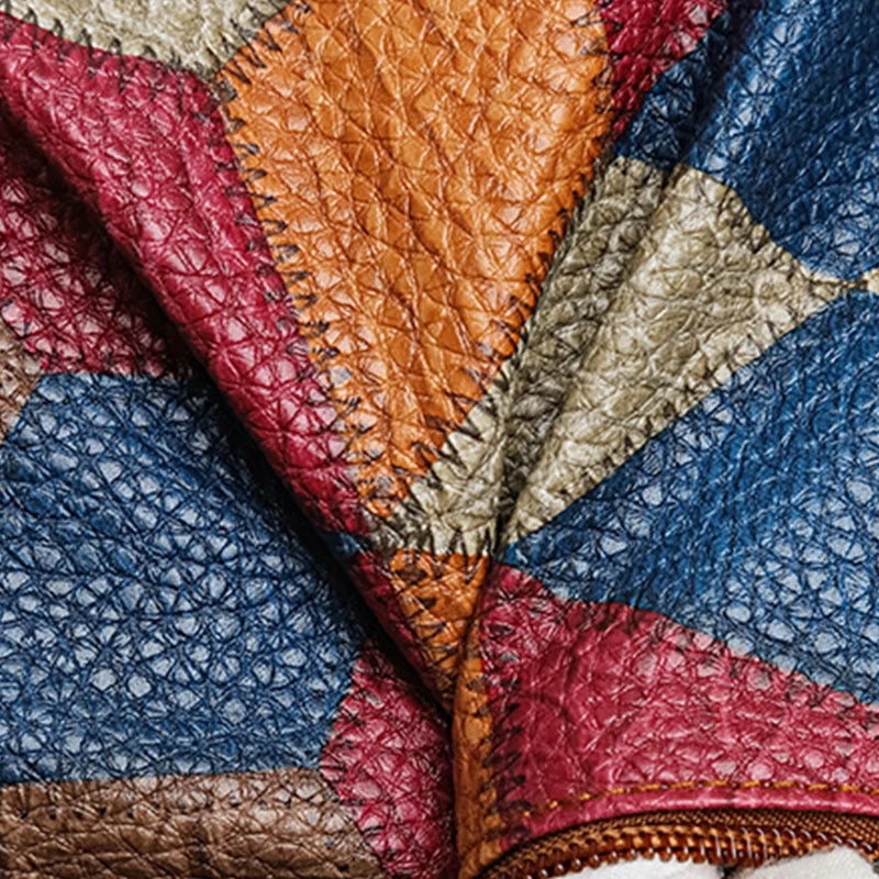 The Retro Artisan Tote – Patchwork Leather-Look Shoulder Bag