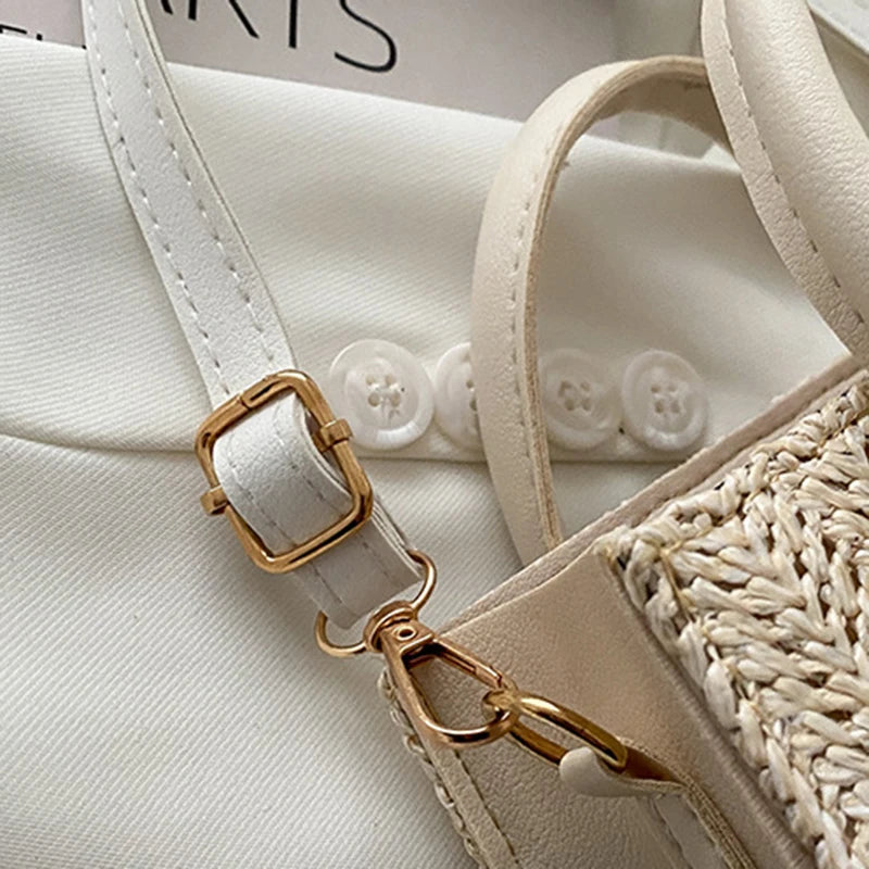 Japanese-Style Floral Woven Crossbody: The Perfect Fresh Summer Handbag
