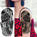 Premium Waterproof Realistic Tattoo Sticker – Majestic Lion & Tiger Designs for Arm & Leg