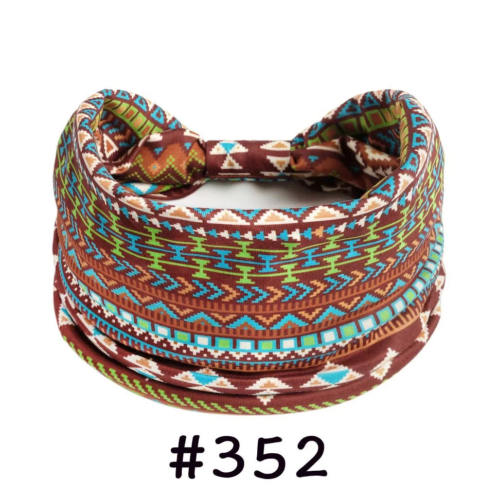 Bohemian Knotted Headbands for Women – Soft Cotton-Blend No-Slip Elastic Hair Accessories