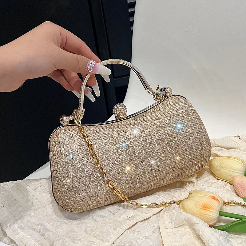 Minimalist Pearl-Button Evening Bag – Modern Feminine Small Sophisticated Button-Detail Bag