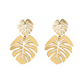 Tropical Vine Dangle Earrings – Radiant Gold-Tone Bohemian Jewelry