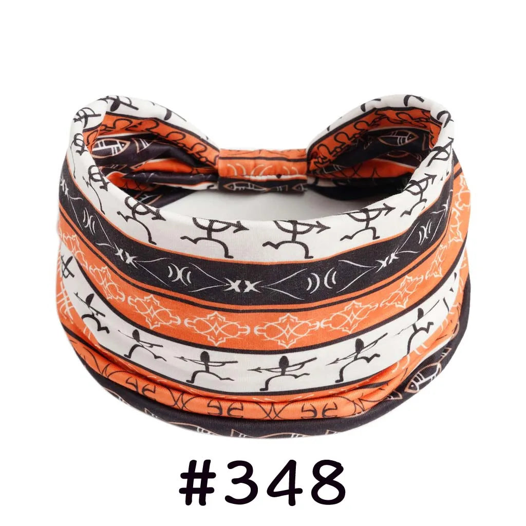 Bohemian Knotted Headbands for Women – Soft Cotton-Blend No-Slip Elastic Hair Accessories