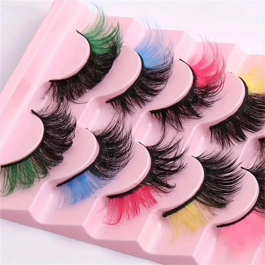 Kaleidoscope Lash Collection: 8 Pairs of Lightweight, Bright & Fluffy Statement Lashes