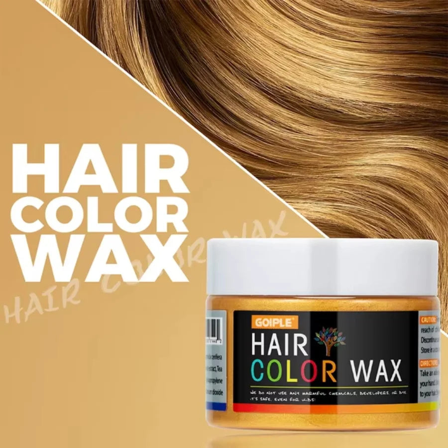 Temporary Hair Color Wax Mud – Easy Wash One-Time Coloring Cream for Hair, Beards, and Eyebrows, Instant Matte Hairstyle Styling Clay for Parties and Cosplay