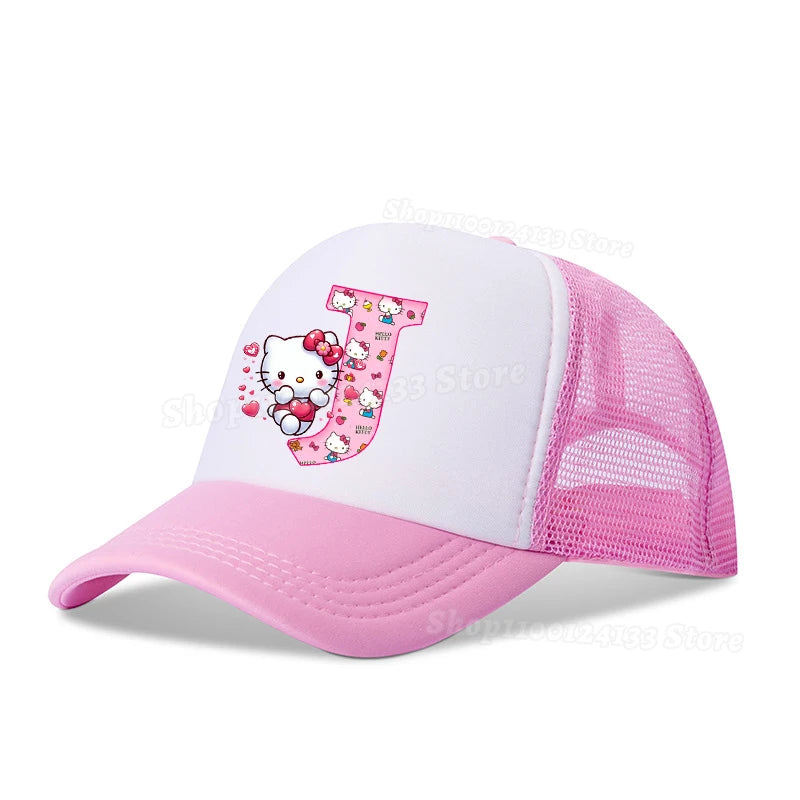 Cute Kitty Girl Baseball Cap – Trendy Sanrio Inspired Anime Print Hat