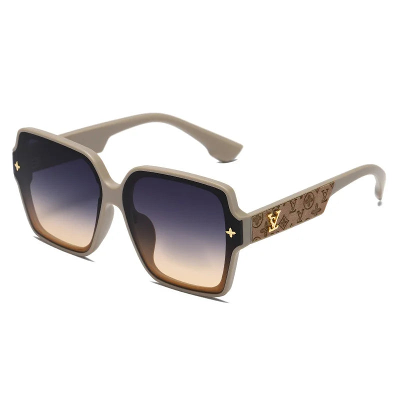 Fashion Square Frame Sunglasses for Women Luxury UV Protection Large Frame All-MatcH