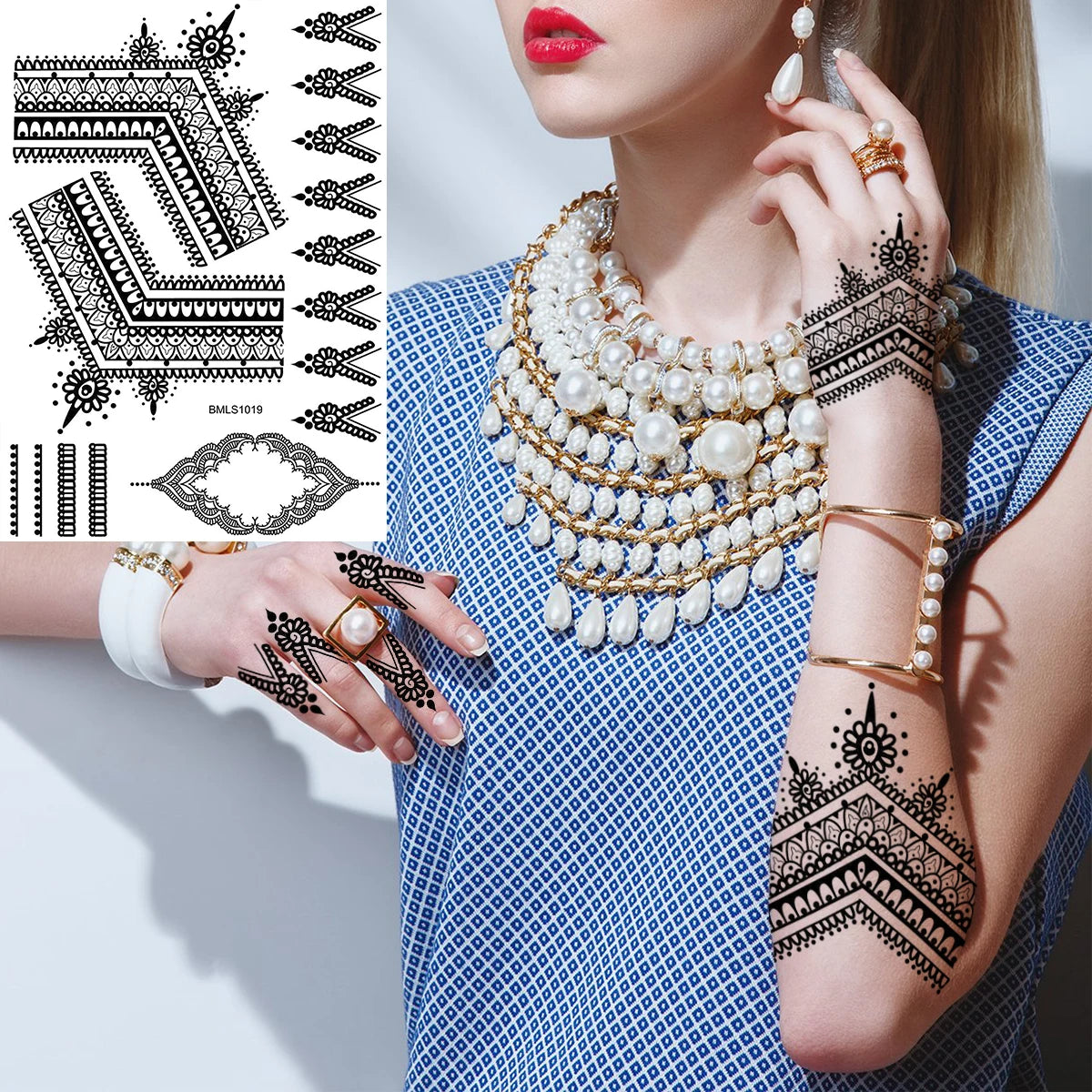 Sexy Waterproof Temporary Tattoo – Floral Mandala, Lotus & Animal Designs for Chest & Underboob