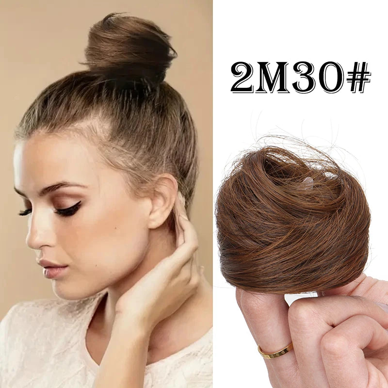 synthetic messy donut hair bun extension is the ultimate "lazy day" fashion hack