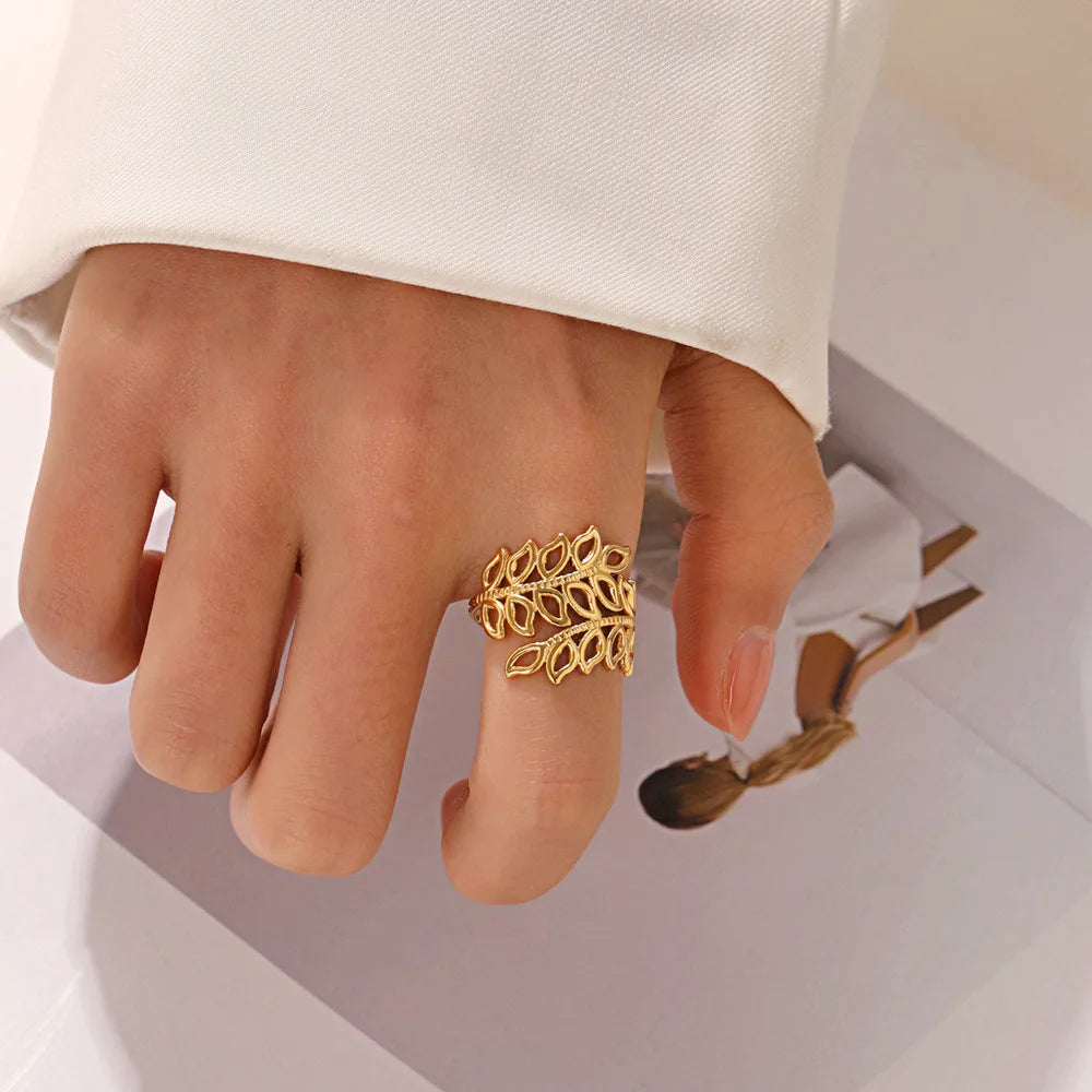 Adjustable Luxe Geometric 316L Gold Rings – The Ultimate All-Day Statement 48 Pieces