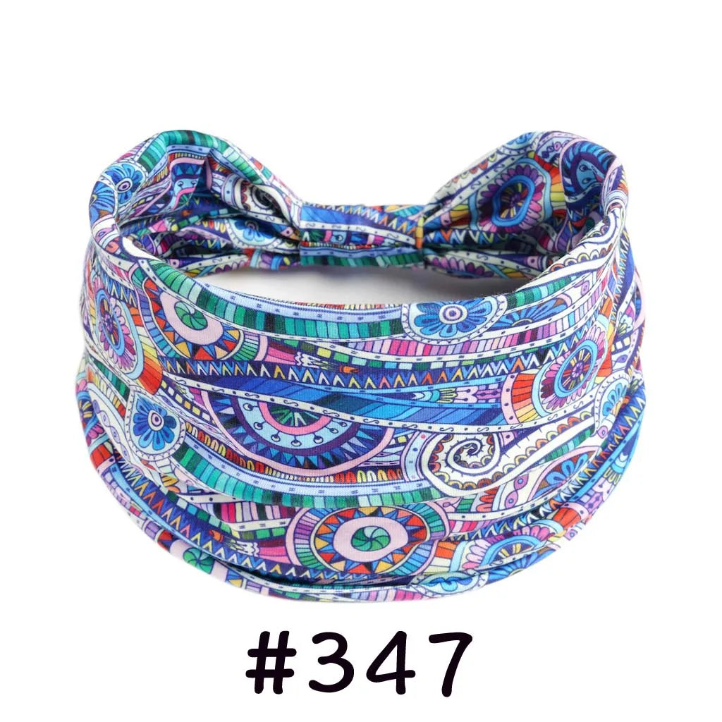 Bohemian Knotted Headbands for Women – Soft Cotton-Blend No-Slip Elastic Hair Accessories