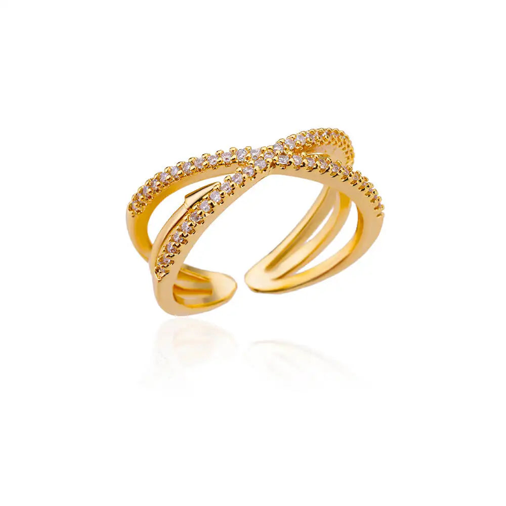 Adjustable Luxe Geometric 316L Gold Rings – The Ultimate All-Day Statement 48 Pieces
