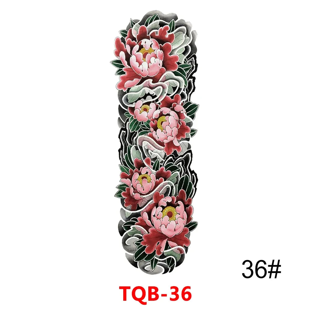 Unisex Full Arm Temporary Tattoo Sticker – Premium Old School Skull Body Art