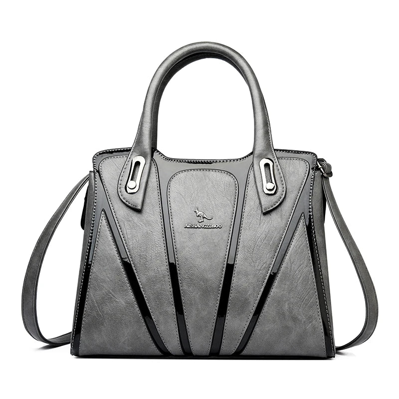 The Tri-Compartment Executive Tote – Luxury Structured Shoulder Bag
