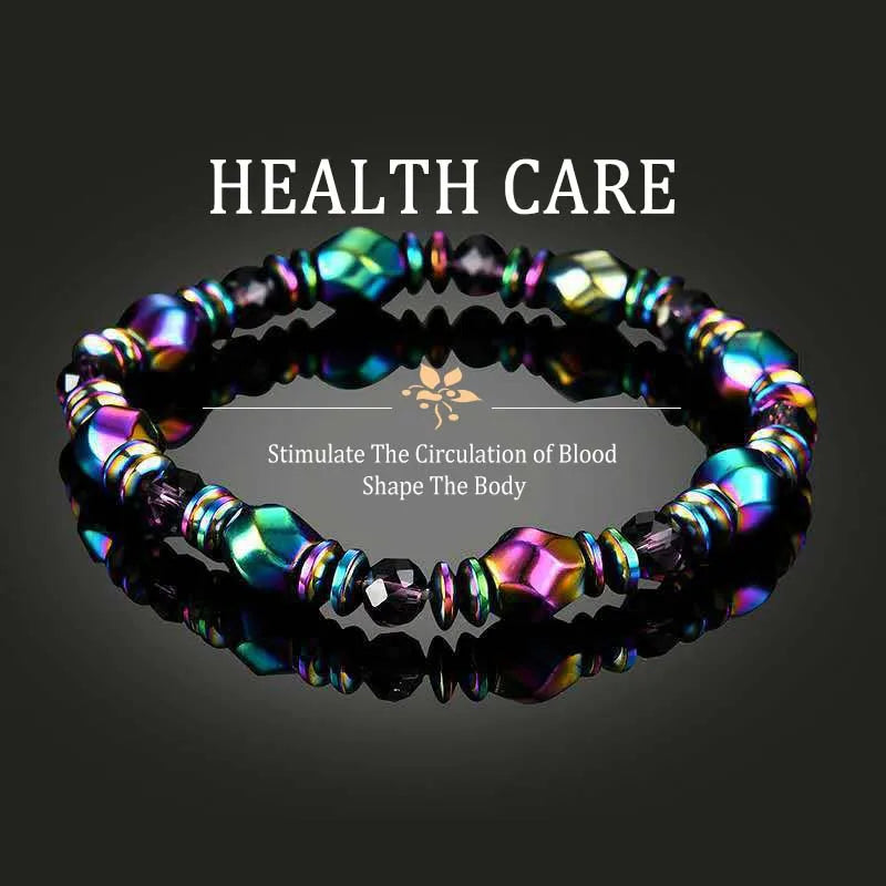 Colored Magnetic Energy Bracelet FOR Health Care Therapy Slim The Body Irregular Natural Stone