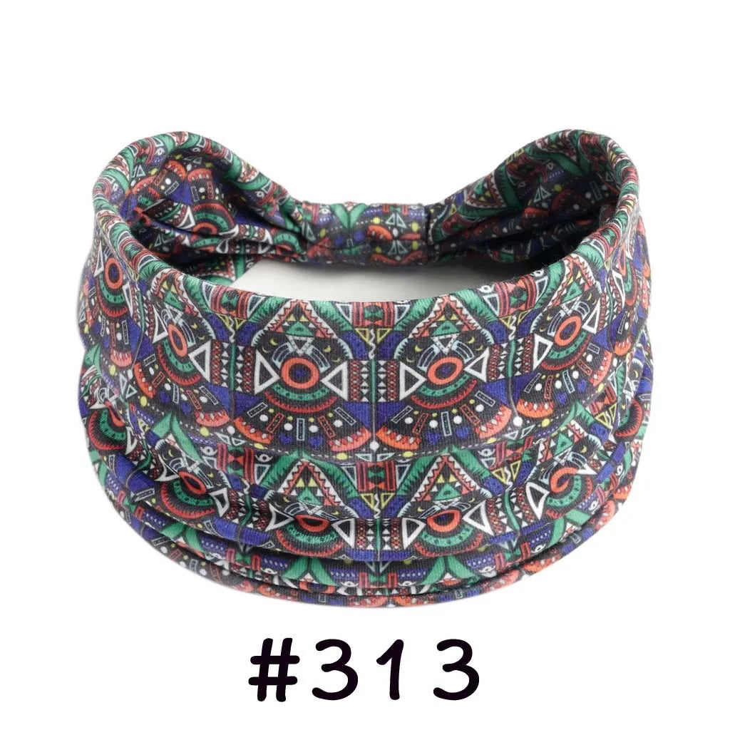 Bohemian Knotted Headbands for Women – Soft Cotton-Blend No-Slip Elastic Hair Accessories