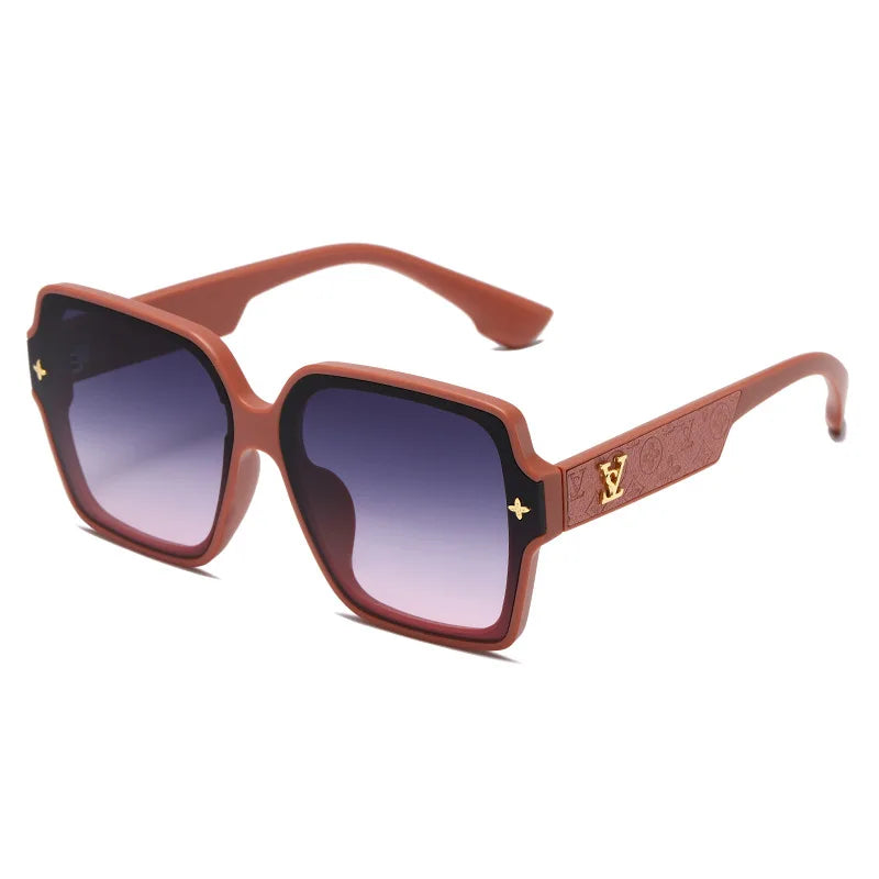 Fashion Square Frame Sunglasses for Women Luxury UV Protection Large Frame All-MatcH