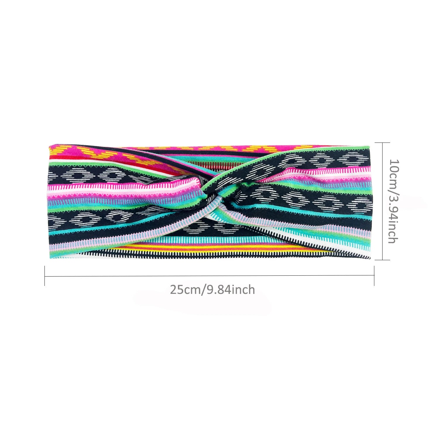 Women's Elastic Turban Headband – Sweat-Absorbent Wide Hair Wrap for Yoga, Running & Sports