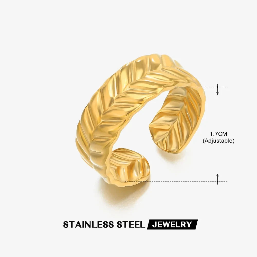 Adjustable Luxe Geometric 316L Gold Rings – The Ultimate All-Day Statement 48 Pieces