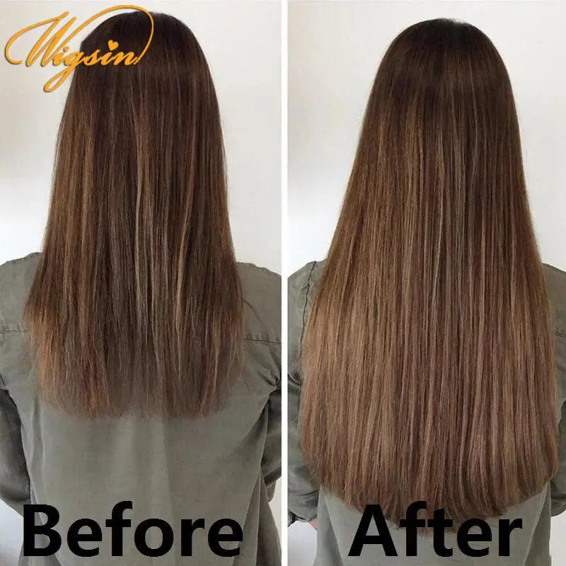 6Pieces/Set Luxe Length Transformation Kit – 24-Inch Silky Straight Synthetic Extensions