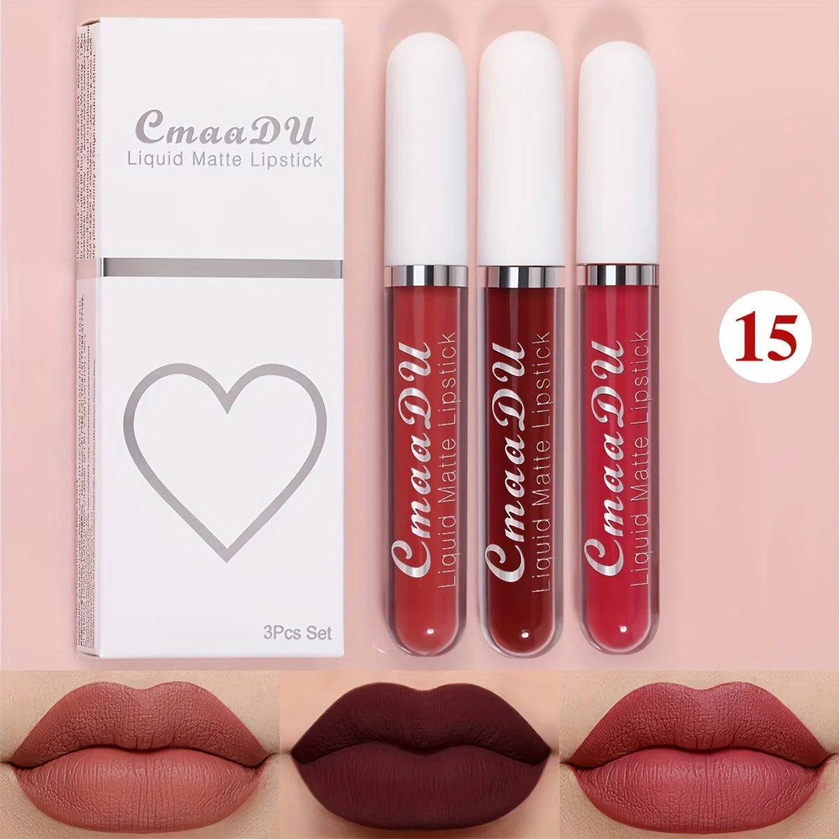 All-Day Velvet Lip Set – 3-Piece Non-Stick Matte Gift Collection