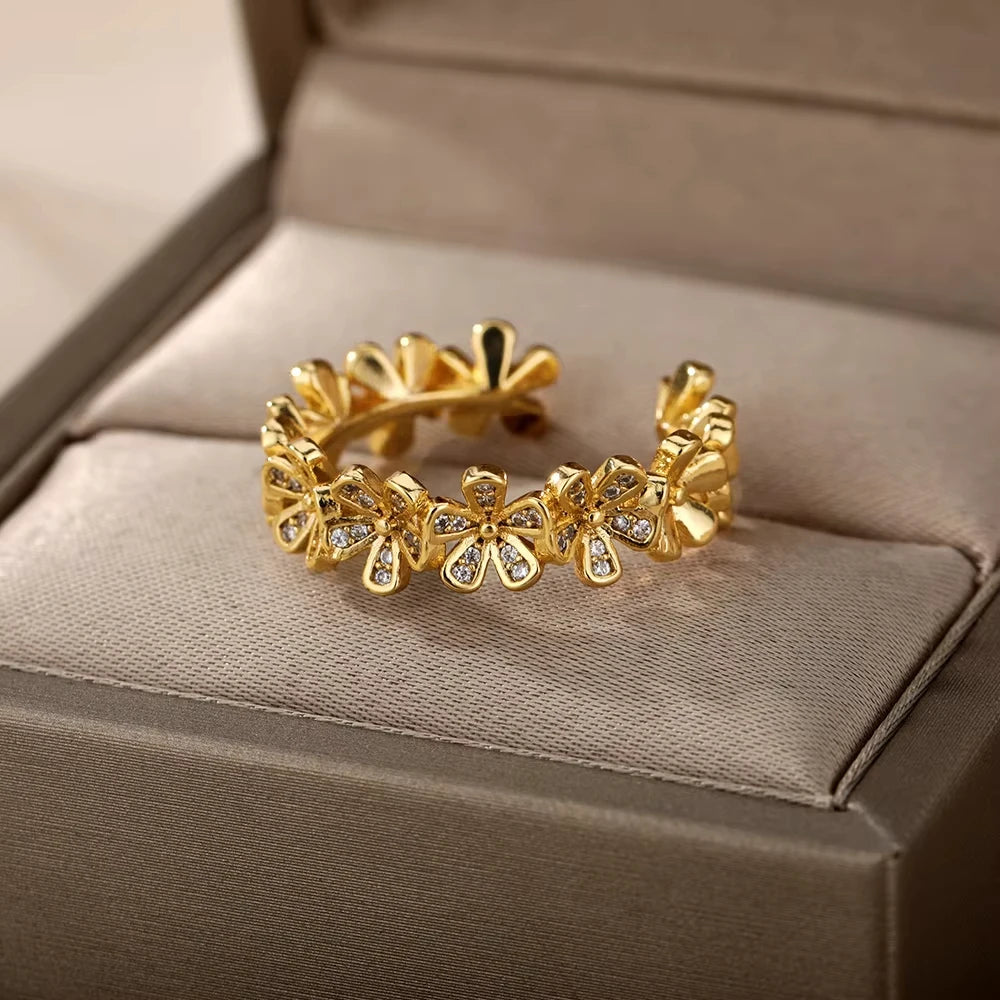 Adjustable Trendy Celestial Protection Geometric Ring Collection