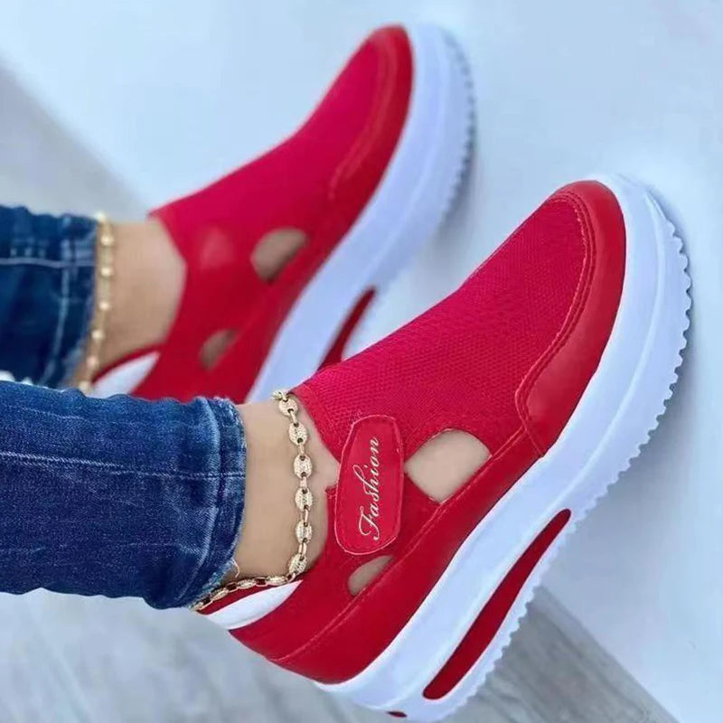 The Everyday Platform Trainer – Lightweight & Breathable Summer Stylish Vulcanized Sneaker