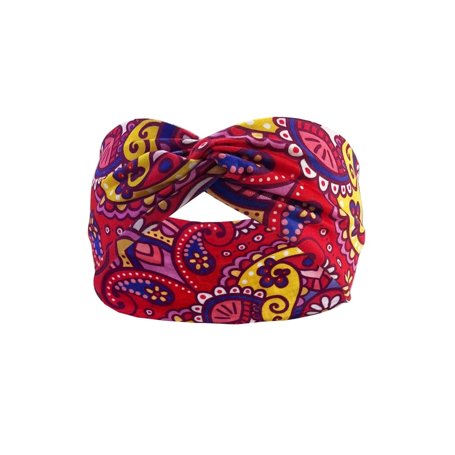 Women's Elastic Turban Headband – Sweat-Absorbent Wide Hair Wrap for Yoga, Running & Sports