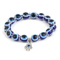 Evil Protective Nazar & KHamsa Charm Beaded Bracelet 8 MM