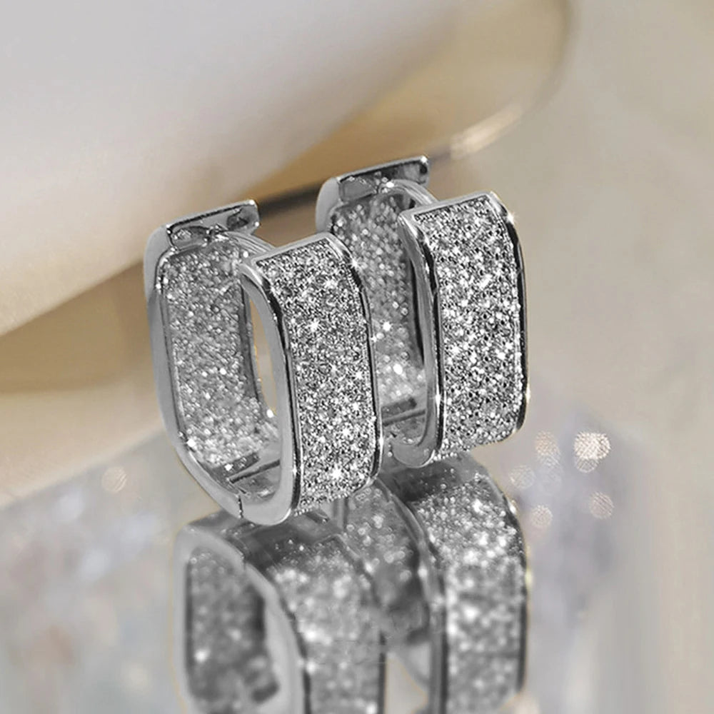 The Luxury Choice: Midnight Eclipse Rectangular Hoops