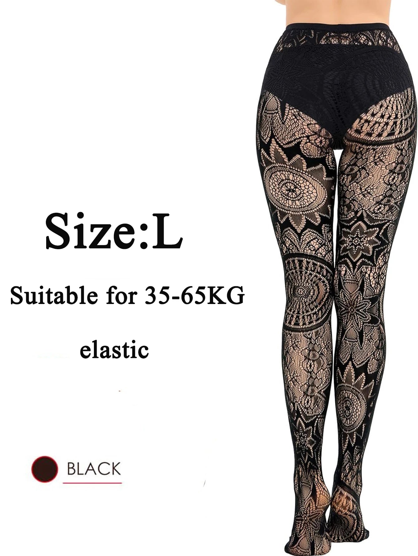 Obsidian Mesh: Tattoo-Lace & Hollow Fishnet Pantyhose