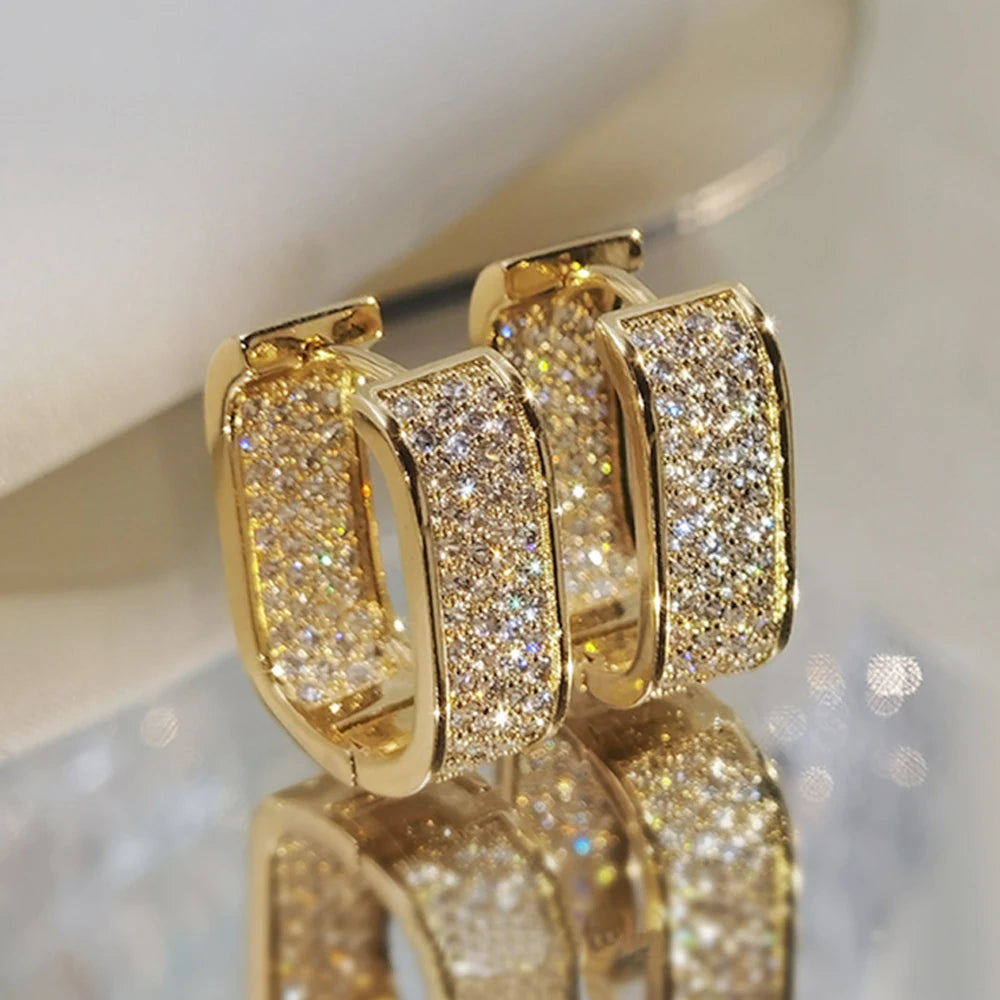 The Luxury Choice: Midnight Eclipse Rectangular Hoops