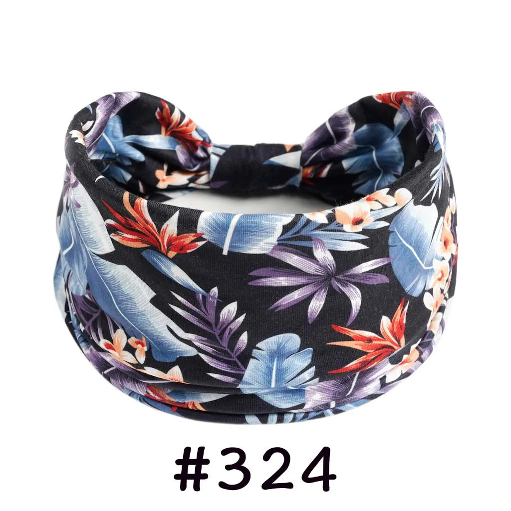 Bohemian Knotted Headbands for Women – Soft Cotton-Blend No-Slip Elastic Hair Accessories
